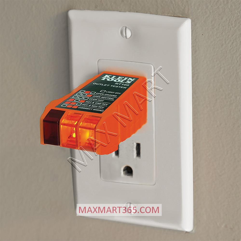 Klein Tools Dual Range Non-Contact Voltage Tester with Receptacle Outlet Tester Tool Set Kit NCVT2PKIT