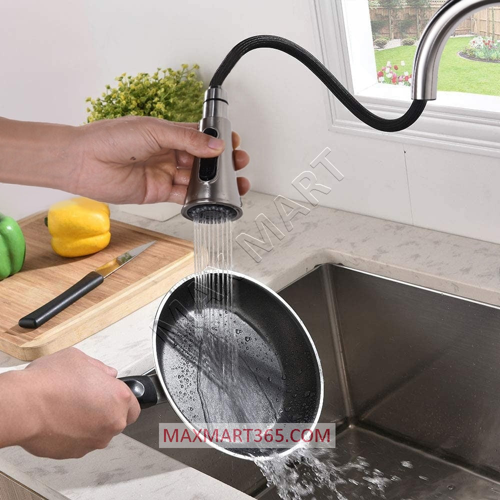 Premium Single-Handle Kitchen Faucet with Pull-Down Sprayer