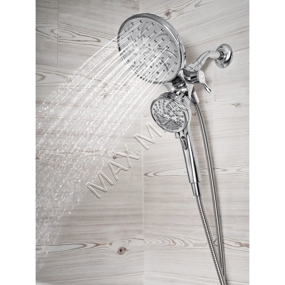 MOEN Brecklyn 82611 6-Spray Bathtub Shower Faucet with Magnetix Rain Shower Head - Chrome