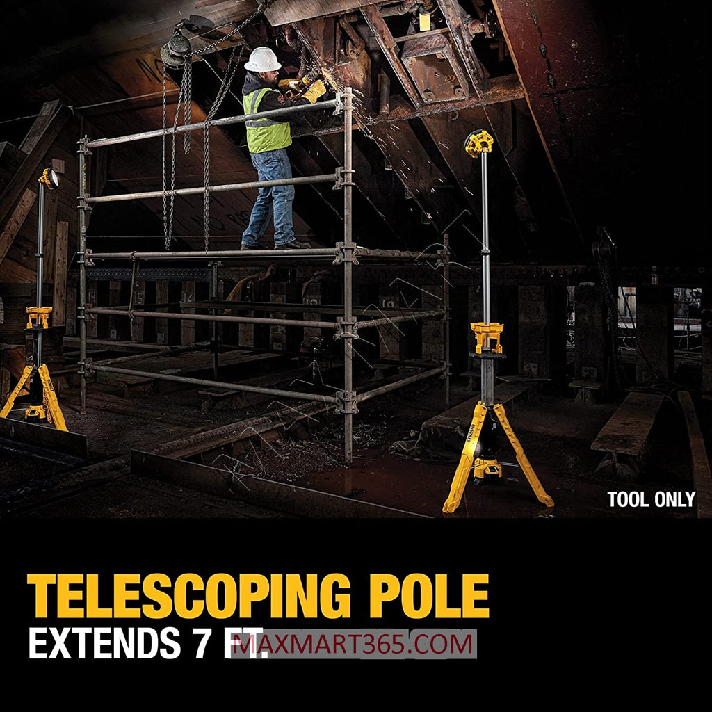 DEWALT DCL079B 20V Cordless LED Tripod Light Work Light (Tool Only)