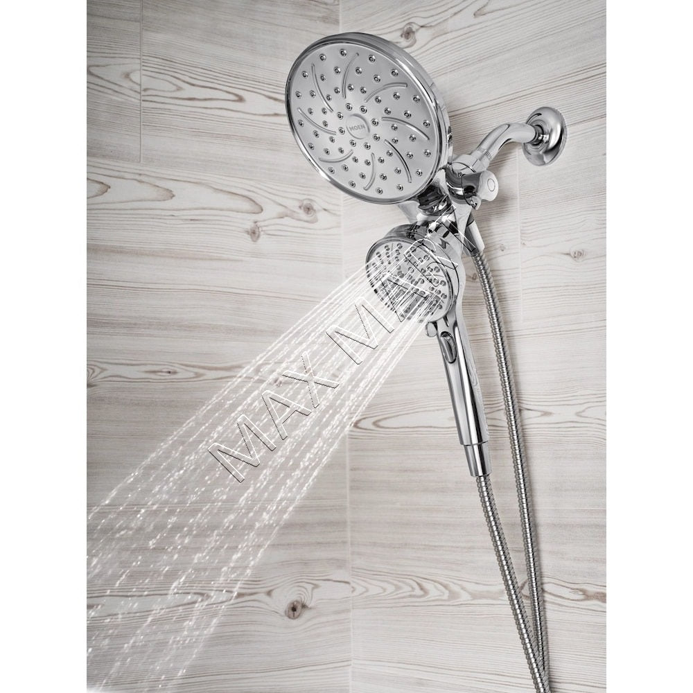 MOEN Brecklyn 82611 6-Spray Bathtub Shower Faucet with Magnetix Rain Shower Head - Chrome