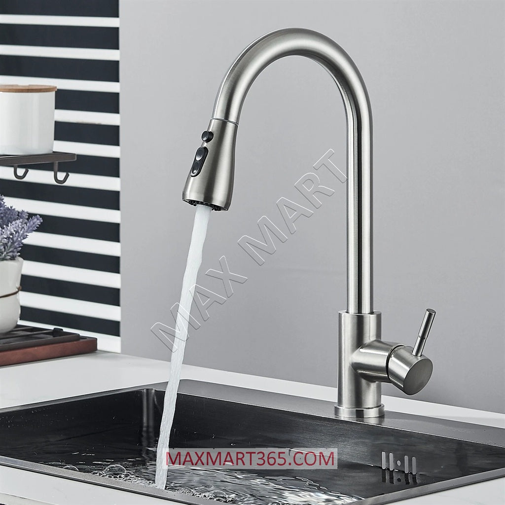 Premium Single-Handle Kitchen Faucet with Pull-Down Sprayer